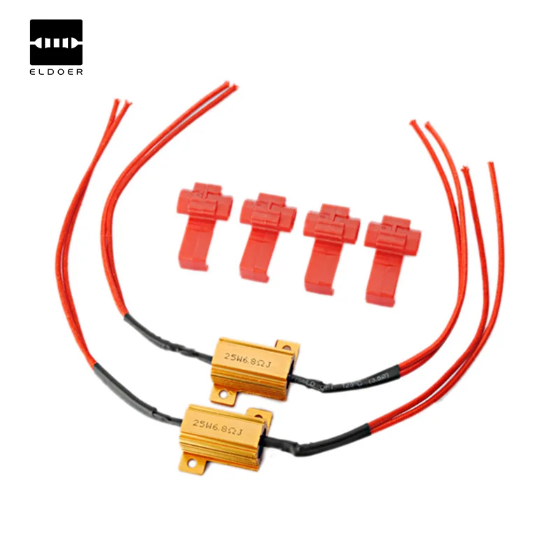 2 шт., резисторы со вспышкой, светодиодный индикатор поворота, противотуманные контроллеры 25 Вт 1,1x0,6x0,6 дюйма
