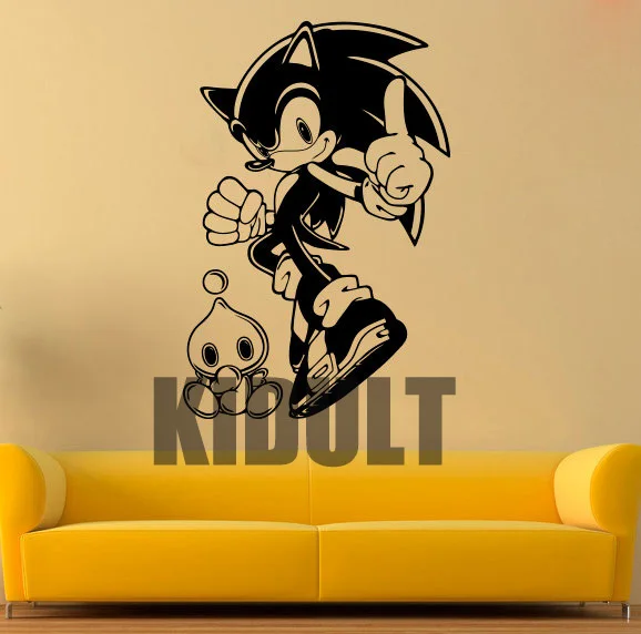Sonic The Hedgehog Cartoon Wall Decals Vinyl Wall Stickers