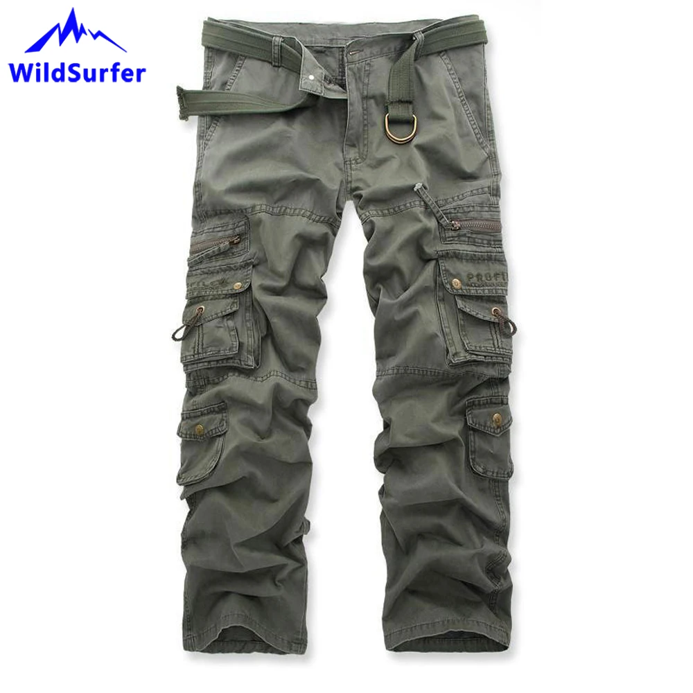 

Cotton Plus Size Men Overalls Pants Pantalon Trekking Homme Mens Multi Pocket Military Tactical Trousers Hiking