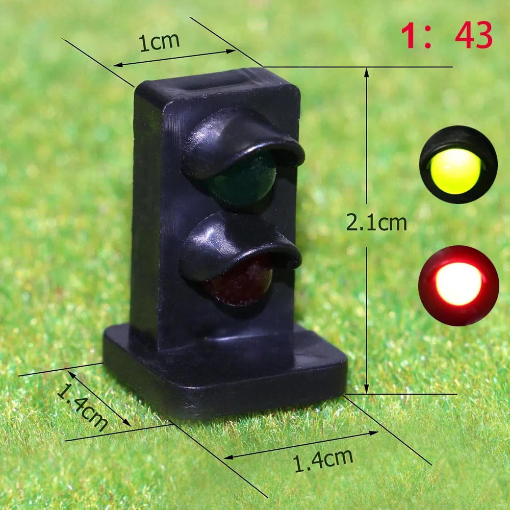 JTD1GR 5 шт. хо масштаб O масштаб светодиоды сделаны карликовые сигналы для железнодорожного сигнала 2 стороны зеленый-красный Модель поезда высокое качество