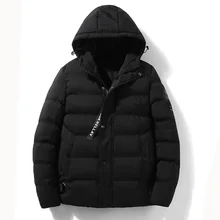 Зимняя флисовая повседневная куртка Мужская ветрозащитная теплая верхняя одежда толстые парки Мужская ветровка зимнее пальто с капюшоном Мужская парка Homme Size3XL