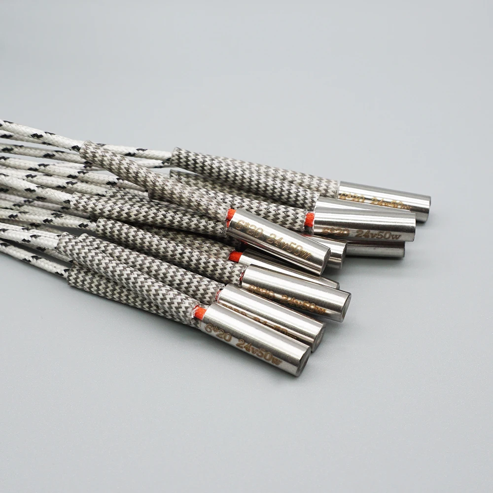 3D طابعة أجزاء hotend التدفئة أنبوب 12 V/24 V 50 W عالية درجة الحرارة 6*20 مللي متر الساخن نهاية ساخنة كتلة سخان خرطوشة 1 M خط طول