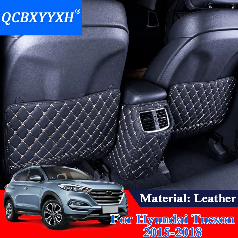 QCBXYYXH кожаные задние сиденья защита от ударов коврик для hyundai Tucson- автомобильные наклейки интерьер анти-удар коврик автомобильный стиль