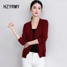 HZYRMY Spring and Autumn New Women's Cashmere Cardigan Fashion V-Neck No buckle Loose Shirt Solid Color Wool Knit Short Jacket HZYRMY Spring and Autumn New Women's Cashmere Cardigan Fashion V-Neck No buckle Loose Shirt Solid Color Wool Knit Short Jacket
