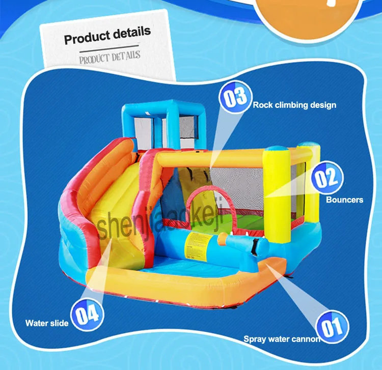 Крытый маленький семейный надувной батут водная горка детский надувной замок детский сад игровая площадка открытая водная горка