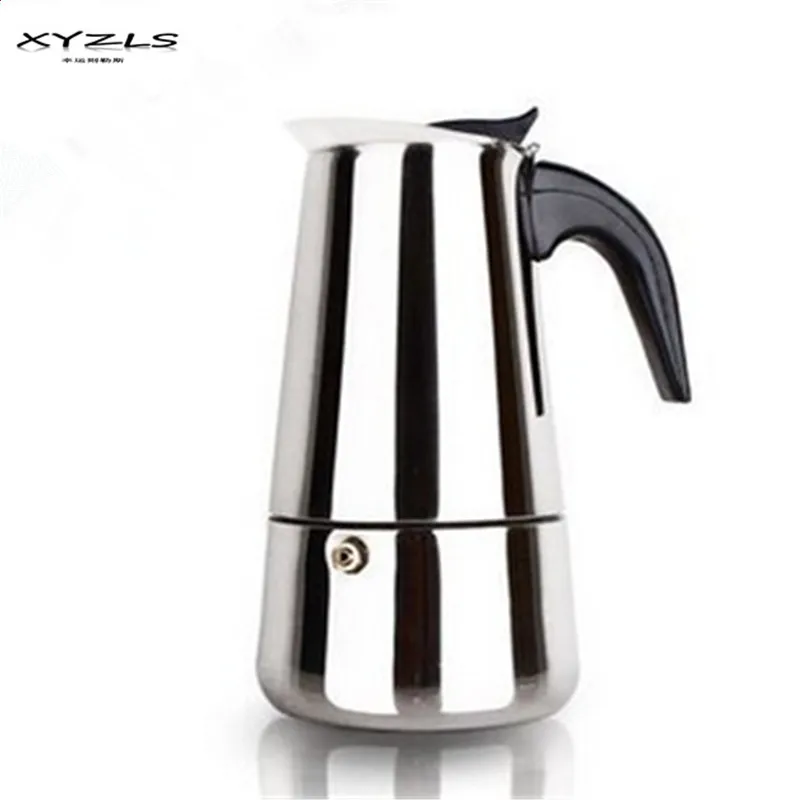 XYZLS 1 шт. нержавеющая сталь Moka Pot 4 чашки Эспрессо/Перколятор кофейник для плиты