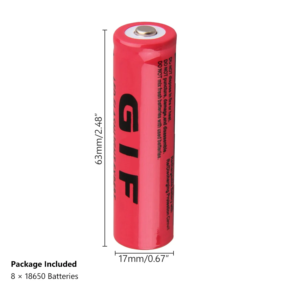 3,7 V перезаряжаемая Lipo батарея 18650 9800mAh Высокая емкость GIF 18650 батарея высокой разрядки для электронной сигареты