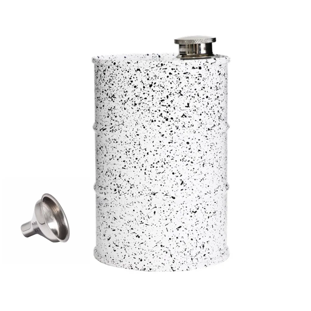 NEW WHITE Дизайн Bpa-Free 25 унций/730 мл бутылка для воды из нержавеющей стали бочки для водки кувшин для виски бутылка для алкоголя Воронка ликера фляги - Цвет: NEW WHITE