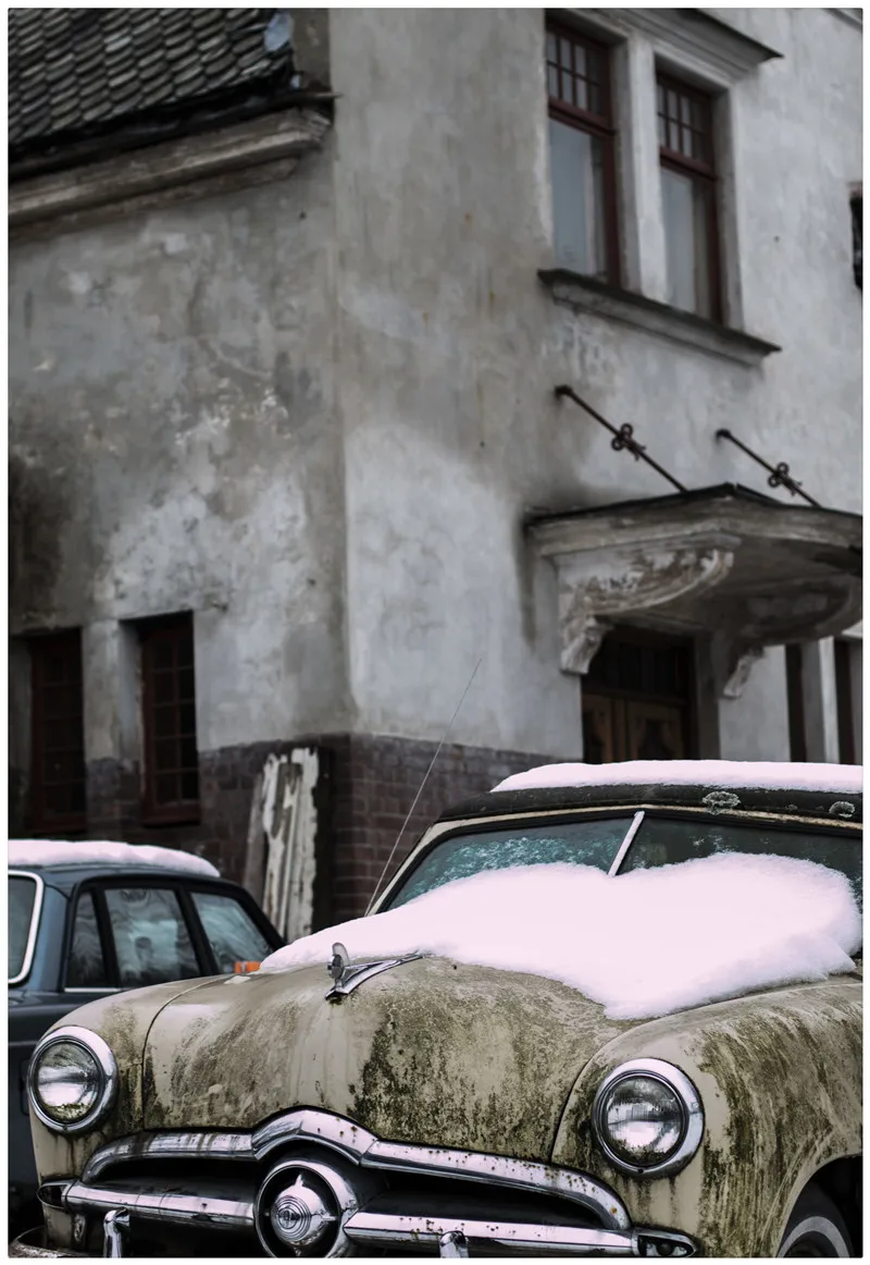 Old Car With Snow In Winter Canvas Oil Painting Wall Picture Canvas Art Stretched Framework Canvas Print For Home Decorative Car Car Cloneprint Screen Full Page Aliexpress