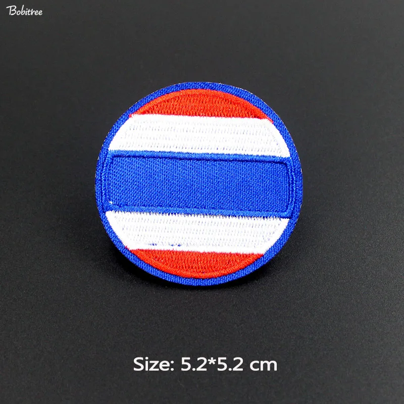 Круглый размер: 5,2*5,2 см нашивки с национальным флагом значок вышитая аппликация Железо на переводе для одежды наклейки куртки