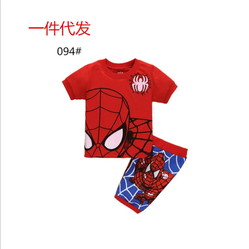 Летняя Пижама с супергероем Бэтменом для косплея для мальчиков, футболка От 2 до 8 лет, одежда для сна для мальчиков, костюм для детей, футболки для мальчиков, Подарочный пляжный комплект одежды - Цвет: 094