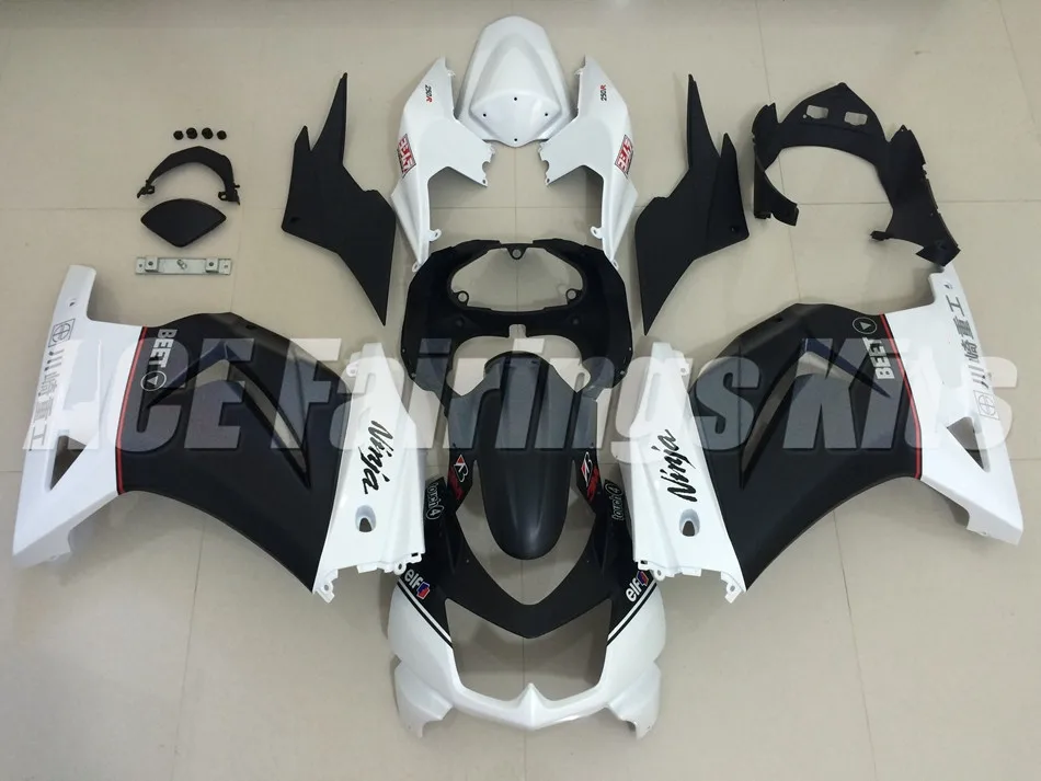 

New Injection mold ABS Fairing kit for Kawasaki ninja250 2008-2014 EX250 250 2008 09 10 11 12 13 14 fairings cool white black