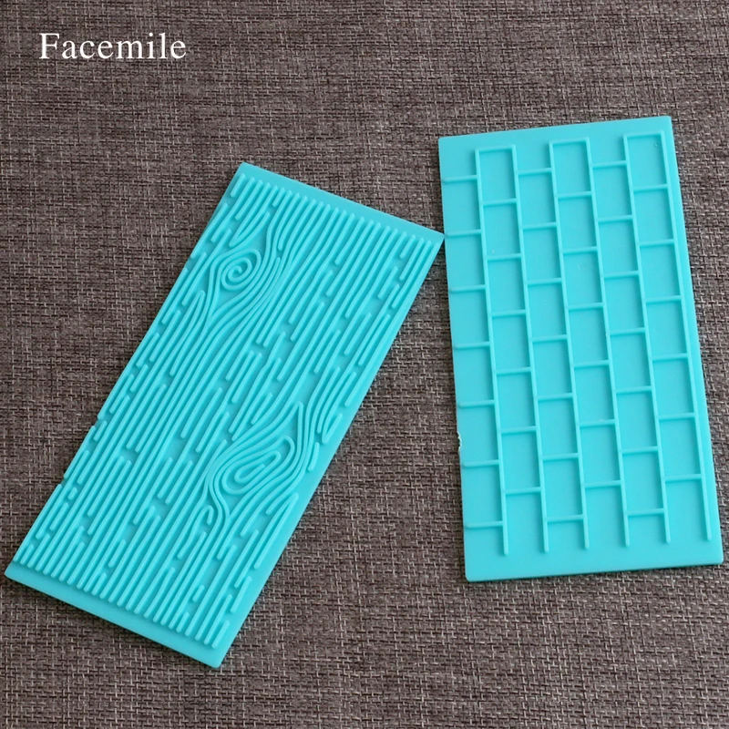 Texture 2 Piece Mold Tree Bark and Brick Wall Impression Moulds Gum