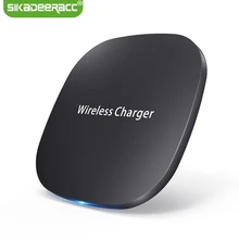 JK61 Qi Standard Fast Charging Wireless Charger Pad For iPhone X 8 Plus Samsung Galaxy S8 Plus S6 S7 Note 5 Note 8 Mobile Phone