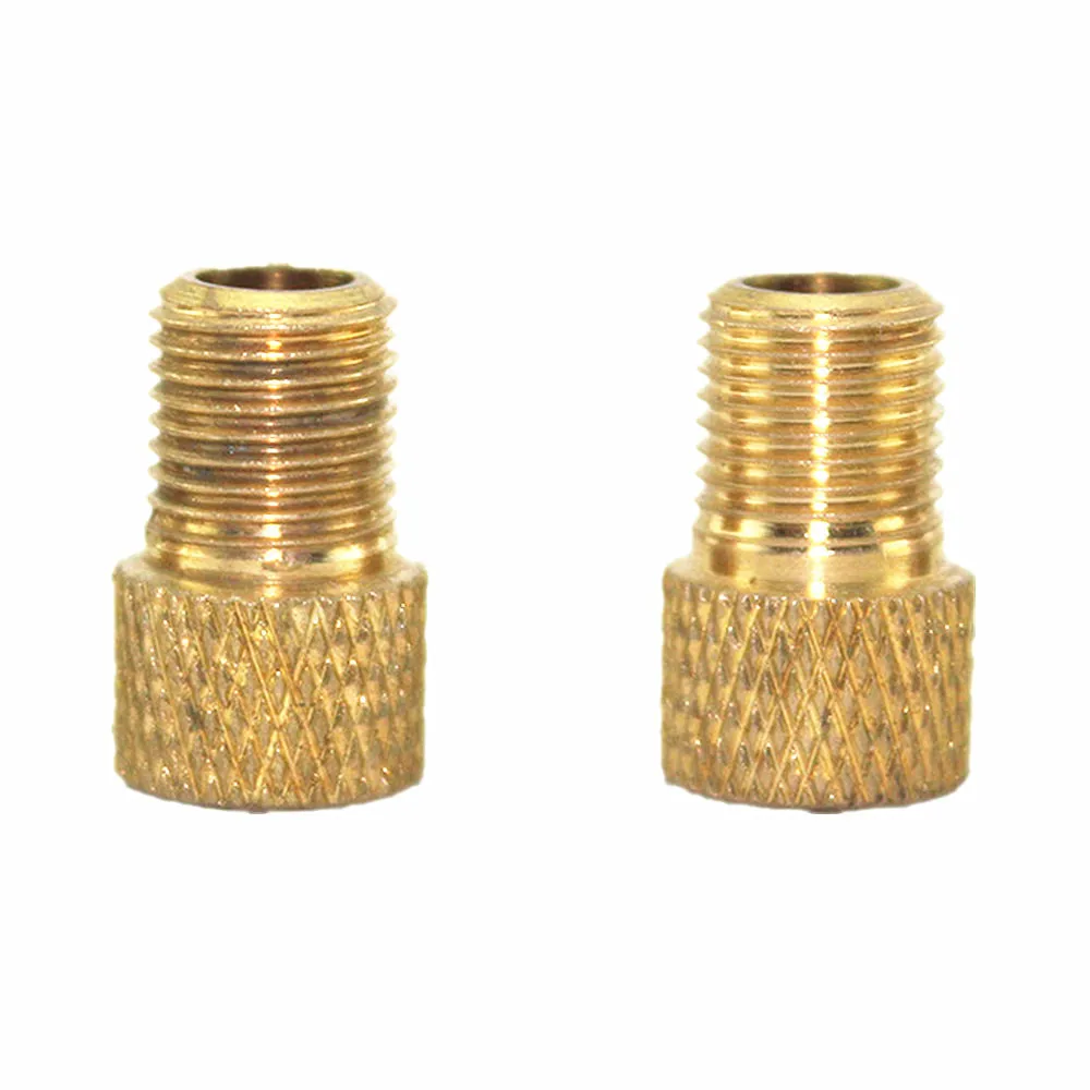 **LIGHT BLUE 2PC Alloy Presta to Schrader Valve Adapters