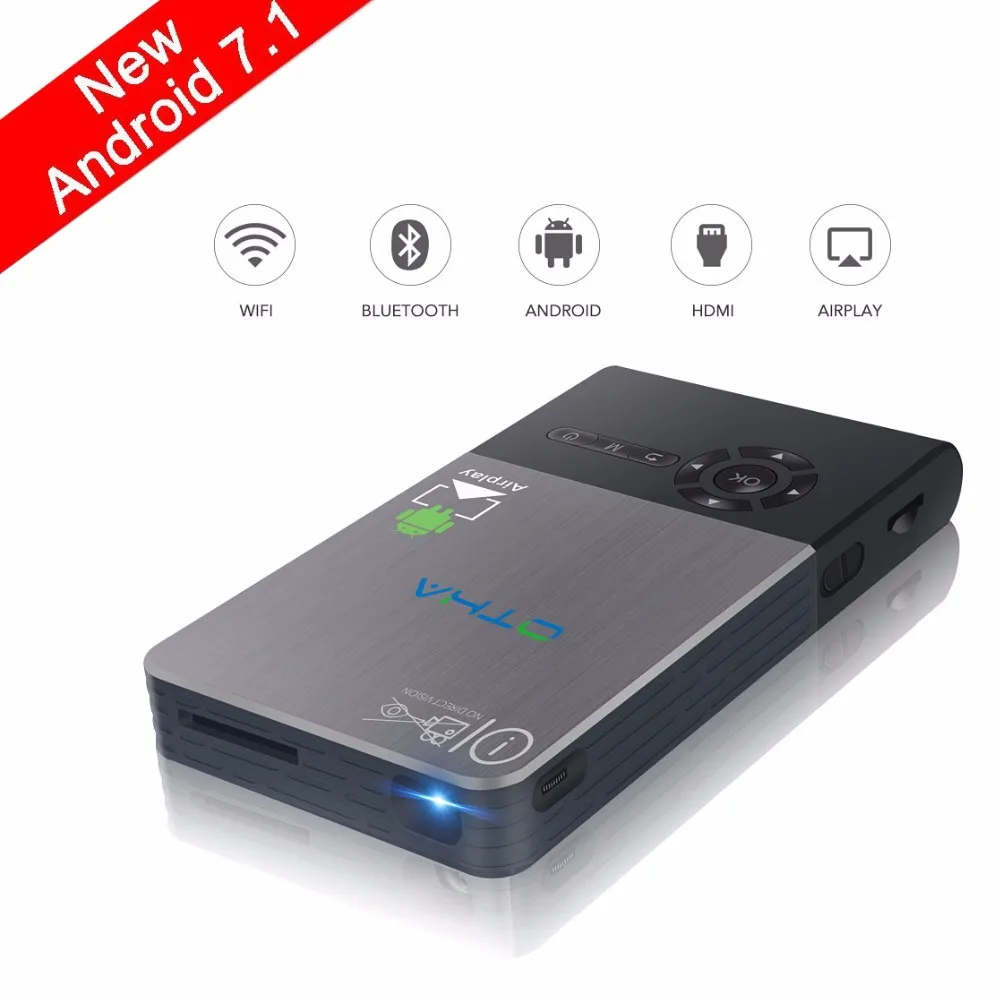 OTHA 32GB Mini Projector for iOS and Android Portable Phone Video Projector with Wifi Bluetooth 120 inch Wireless Home Theater OTHA 32GB Mini Projector for iOS and Android Portable Phone Video Projector with Wifi Bluetooth 120 inch Wireless Home Theater