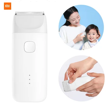 

Newest Xiaomi Mitu Baby Hair Clipper White Ceramic Cutter Head Can Be Washed For 0-12years old kids