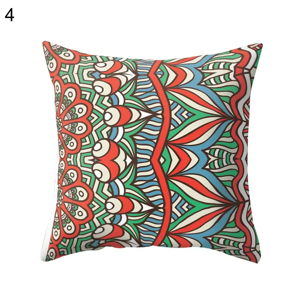 

Vintage Comfortable Printed Peach Skin Cushion Case Throw Pillow Cover Home Zipper Closure