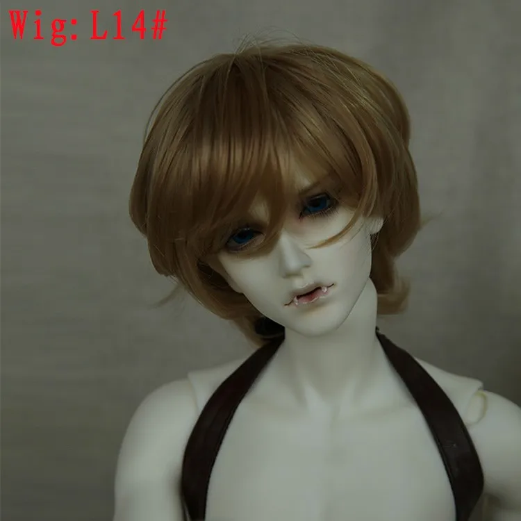 Парик BJD кукла 1/3High-temperature короткие кудрявые волосы коричневого и черного цветов парик для куклы заряда L14#22-24 см дополнительные аксессуары для куклы