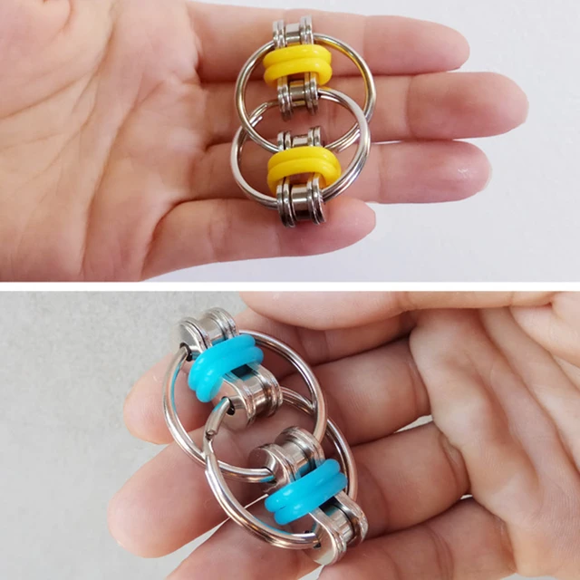 Hand Spinner Tri-Spinner Reduce Stress EDC Fidget Toy For Autism ADHD Key Ring Fidgetde Toy Fingertip Decompression Chain 2019 2