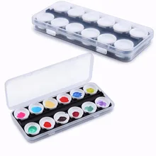 MAKARTT Watercolor Paint Palette Nail Art Painting Supplies Color Palette Drawing Color Painting Glue Palettes Tools
