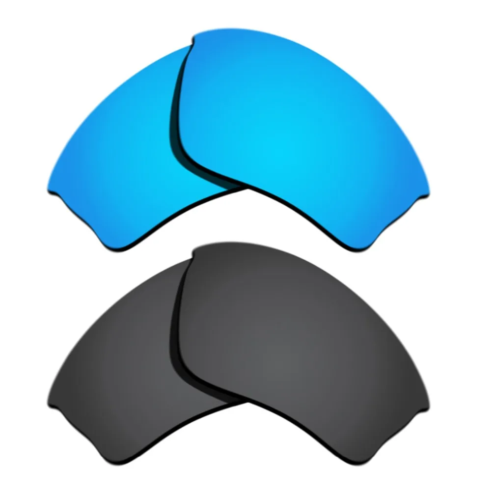 

Black&Ice Blue Mirrored Polarized Replacement Lenses for Half Jacket XLJ Frame 100% UVA & UVB