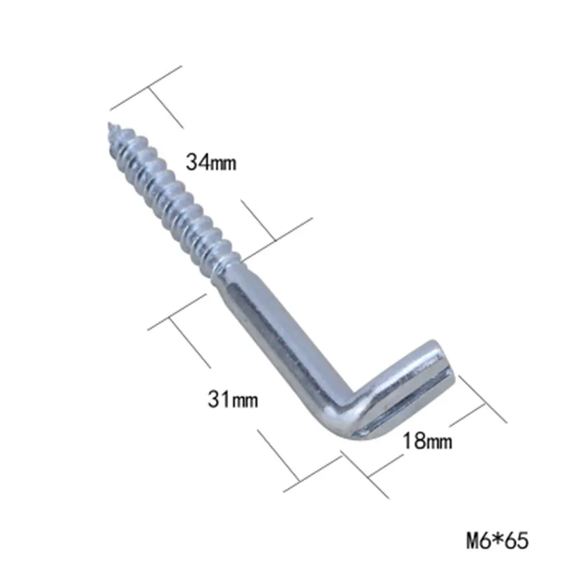Винтовой крючок с плоской головкой под прямым углом, крючок-светильник из углеродистой стали, 7 видов крючков, L стиль, крючок для овечьего глаза, аксессуары для рамы, 40 шт