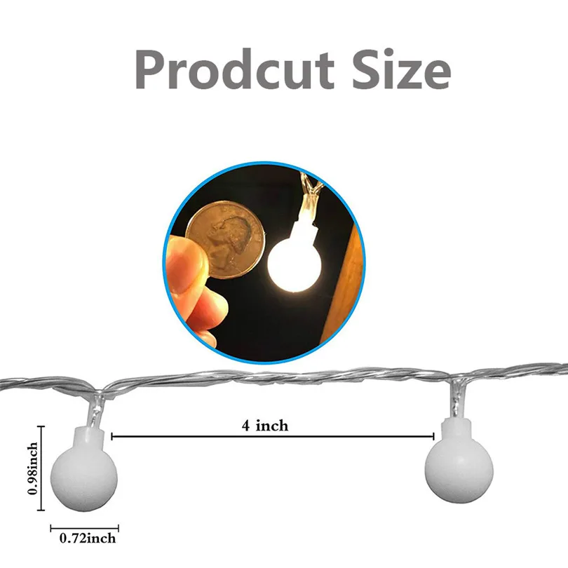 2m 10 Christmas Decorations For Home Led light Outside Garden Lights String Fairy LED battery Powered Luces De Navidad 20NE61