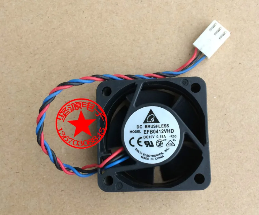 Оригинальный вентилятор охлаждения DELTA EFB0412VHD R00 4 см 4020 12V0.18A|cooling fan|delta efb0412vhdcooling fan