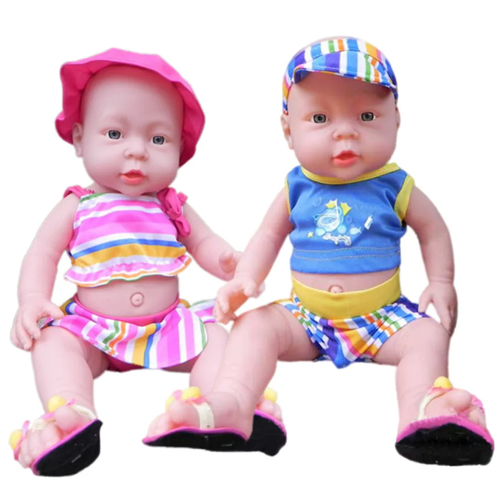 New Cute Simulation Baby Dolls Soft Wearing Swimsuit Reborn Dolls