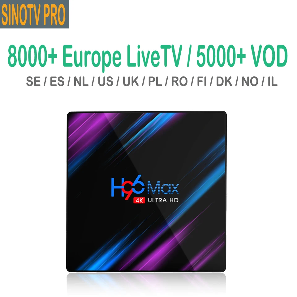 

Hrvatska IP TV Box Android9.0 Slovak Sweden IPTV Box 4K RK3318 Czech Poland Norway Hebrew USA Spain German Live TV channels