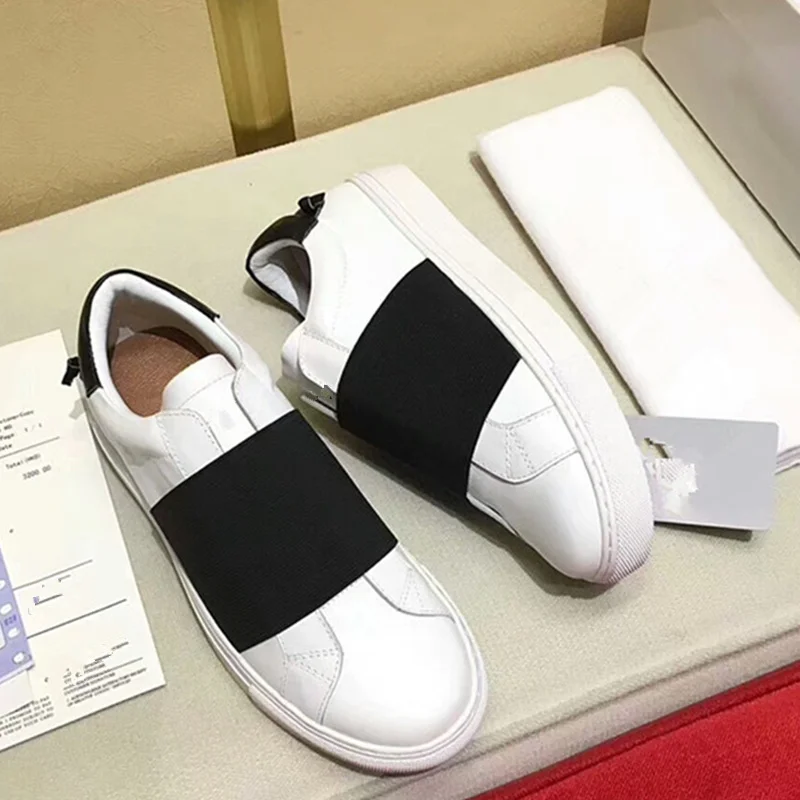 

2019 Hot New Zapatos De Mujer Causal Shoes Woman Chunky Platform Leather Sneakers Slip On Low Top Wedge Female Tenis Feminino