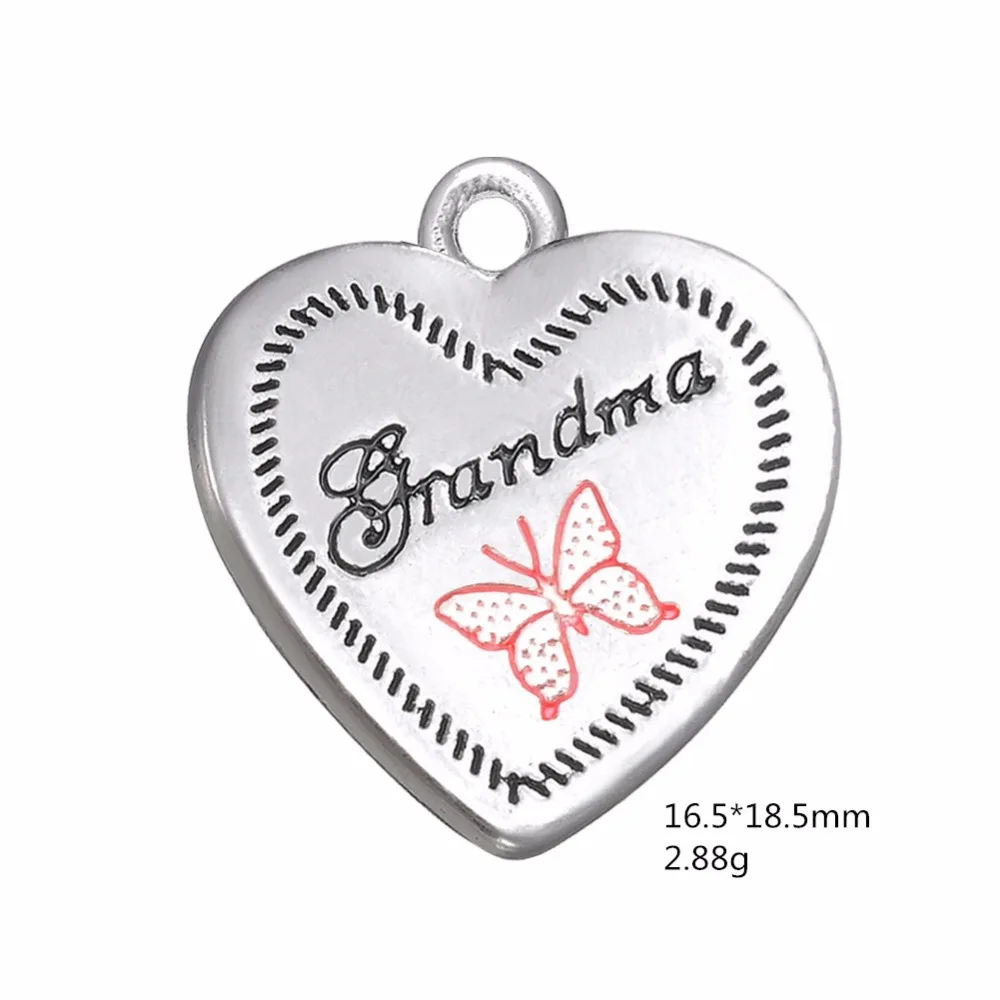 

Ancient Alloy Silver Grandma Dangle Charm Fashion Dangle Jewelry DIY Accessories For Bracelet&Necklace Jewelry 50 Pcs/Lots