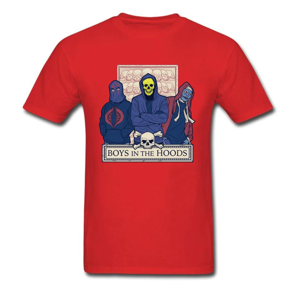 Printed boyz in the hoodz 8754 Short Sleeve NEW YEAR DAY Tops Shirt Graphic Round Collar Pure Cotton Sweatshirts Mens T-shirts boyz in the hoodz 8754 red