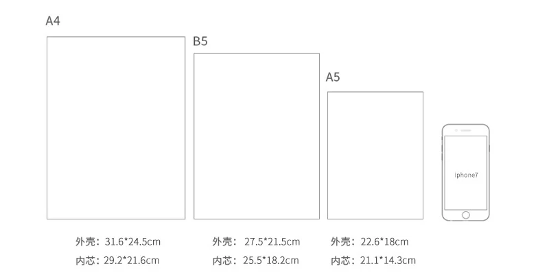 3 размера, B5, A4, A5, 45 листов, мультяшный вкладыш, пластиковый чехол для записной книжки, дневник, блокнот, календарь, журнал для детей, студентов, для письма