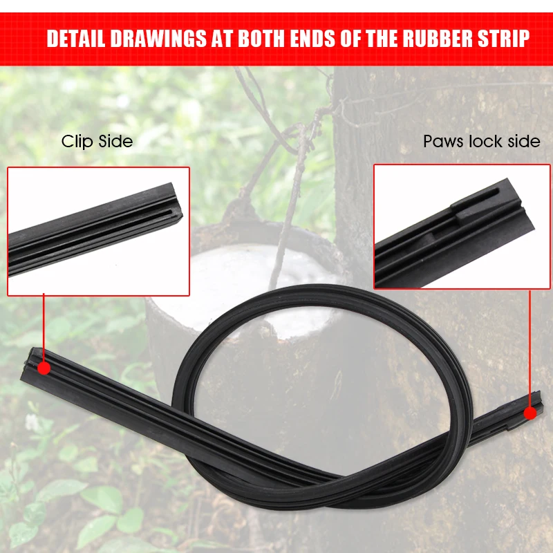 KAWOO 1pcs Car Windscreen Wiper Blade Insert Rubber Strip (Refill) 8mm/6mm Soft 14