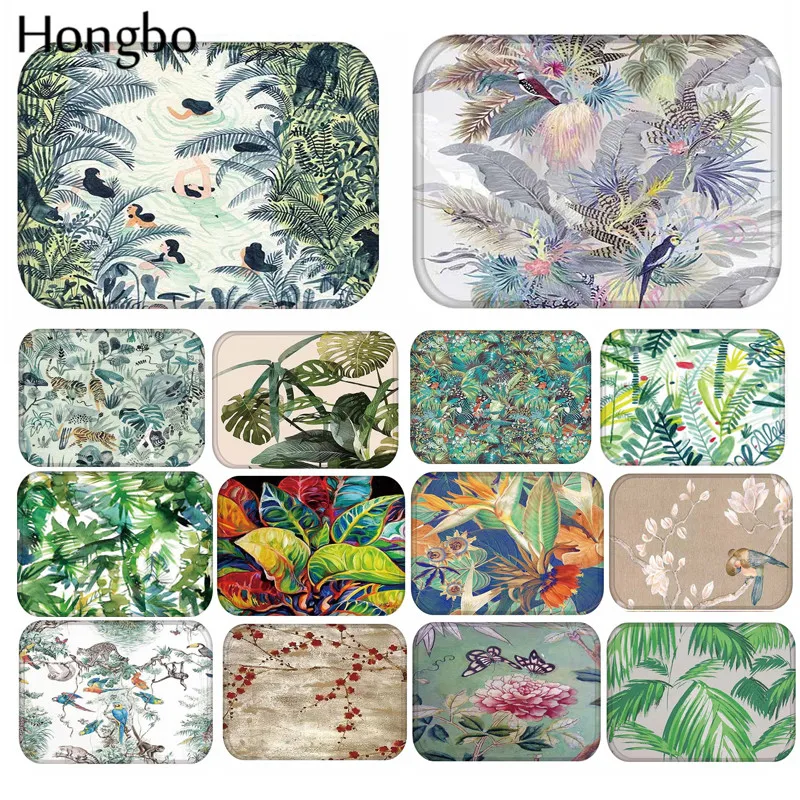 Hongbo Forest Pattern Anti Slip Carpet Door Mats Doormats Tropical