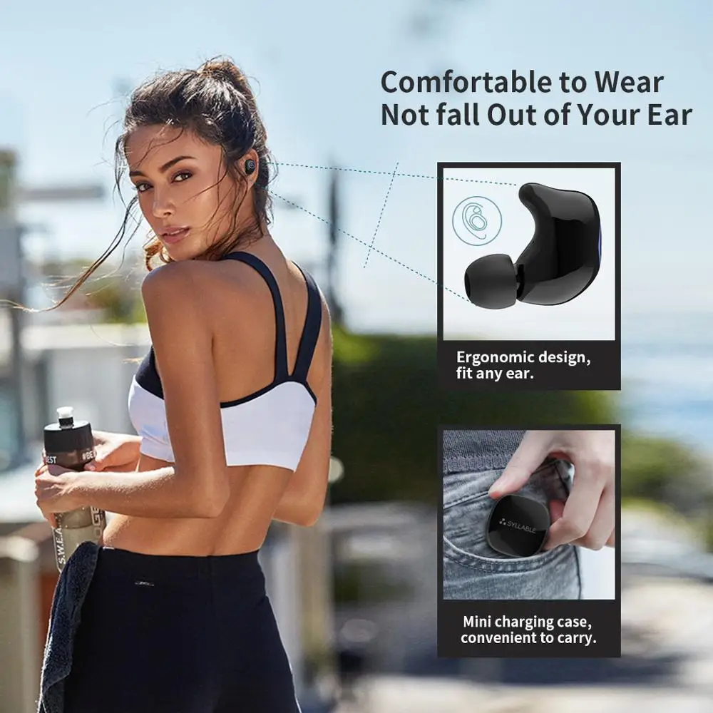 Оригинальные сенсорные Bluetooth наушники SYLLABLE SD16 V5.0 TWS True беспроводные стерео Touch