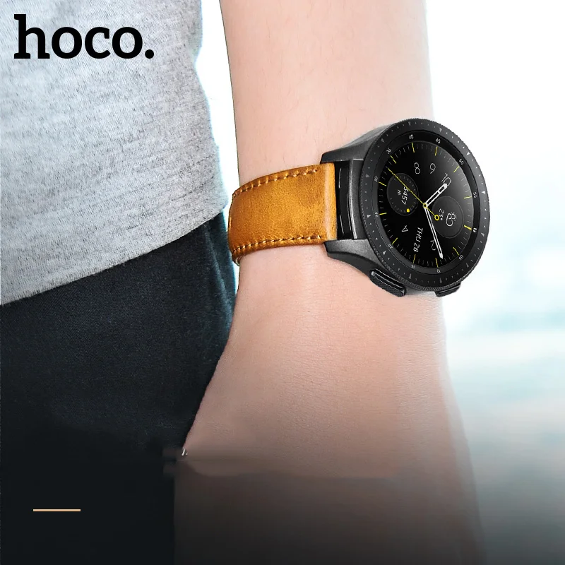 HOCO, 20 мм, 22 мм, натуральная кожа, деловой Повседневный ремешок для samsung Galaxy Watch, 42 мм, также совместим с samsung Galaxy Watch, 46 мм