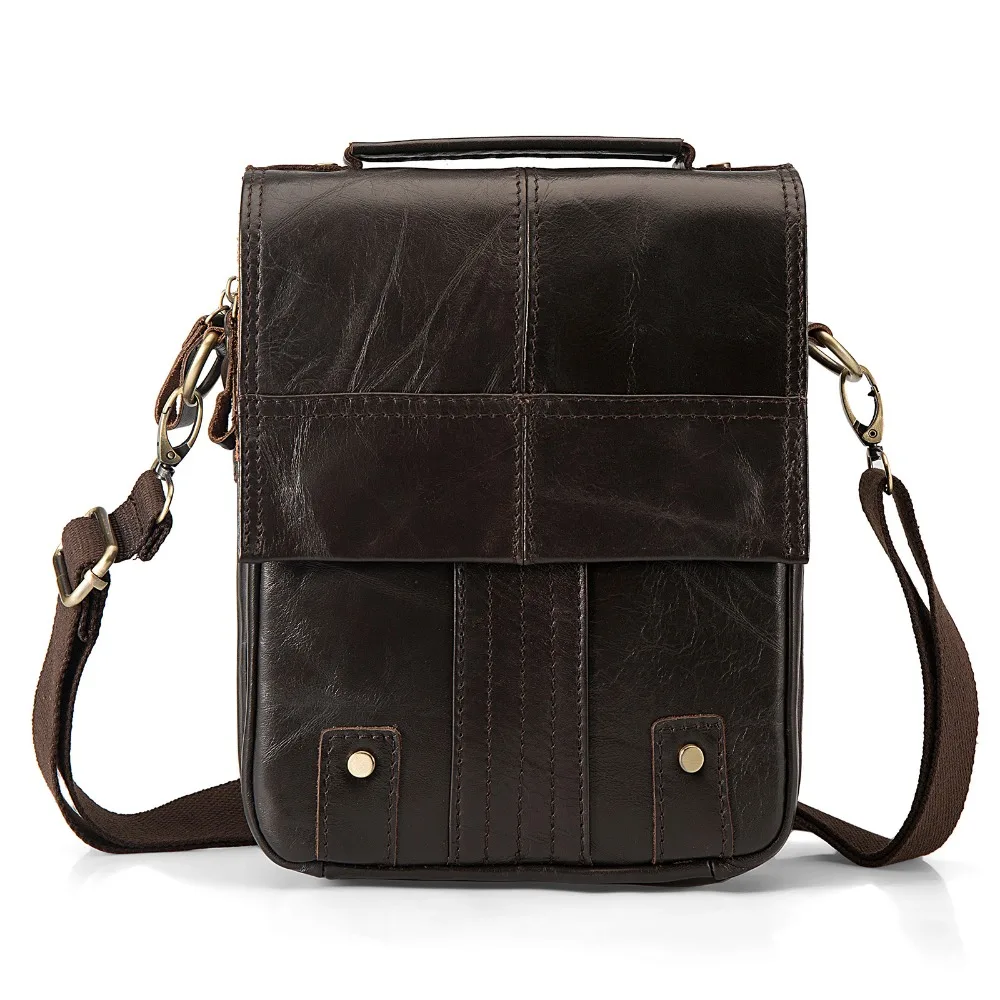 Качественная кожаная мужская повседневная дизайнерская сумка через плечо из воловьей кожи, модная сумка через плечо 8 дюймов, сумка для планшета Mochila, сумка-портфель 152