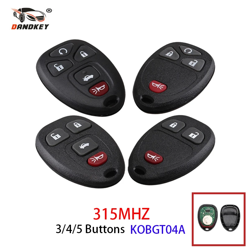 Dandkey 3/4/5 Buttons Keyless Entry Remote Key DIY For Chevrolet Cobalt