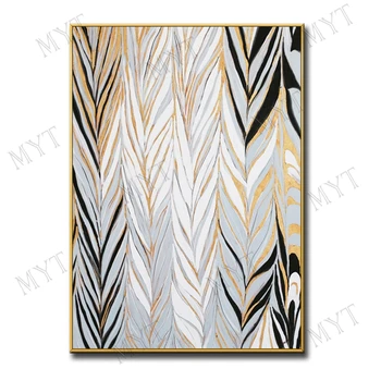 

Hot sale Hand-painted hanging Unique shape Abstract oil painting On Canvas wall art picture for bedroom home decor no framed