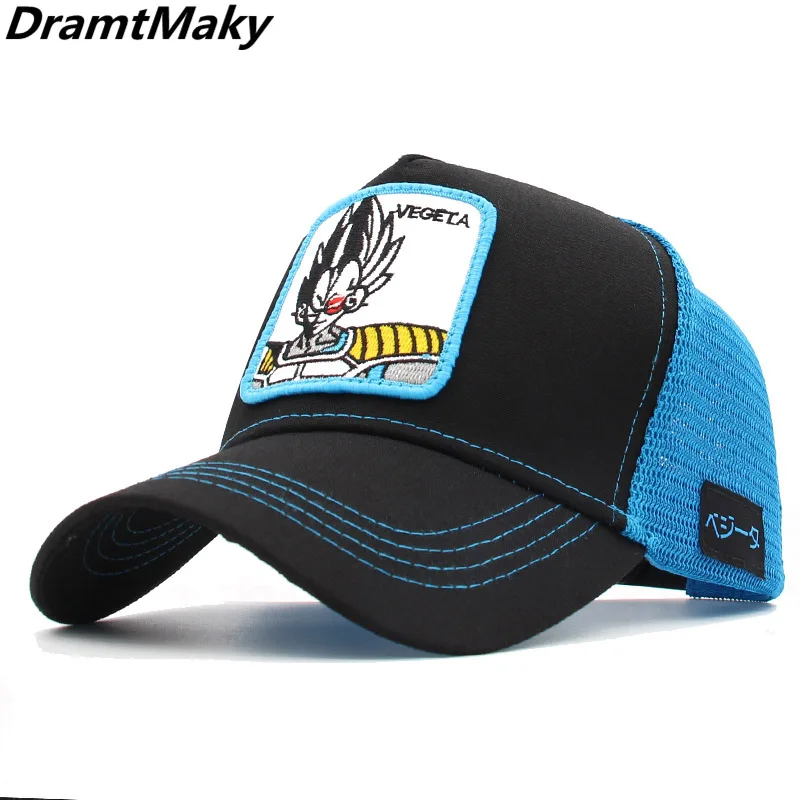 Аниме Dragon Ball Vegeta Мужская бейсболка для мужчин и женщин Высокое качество Snapback Gorras Casquette trucker сетчатая Кепка папа шляпа хип-хоп