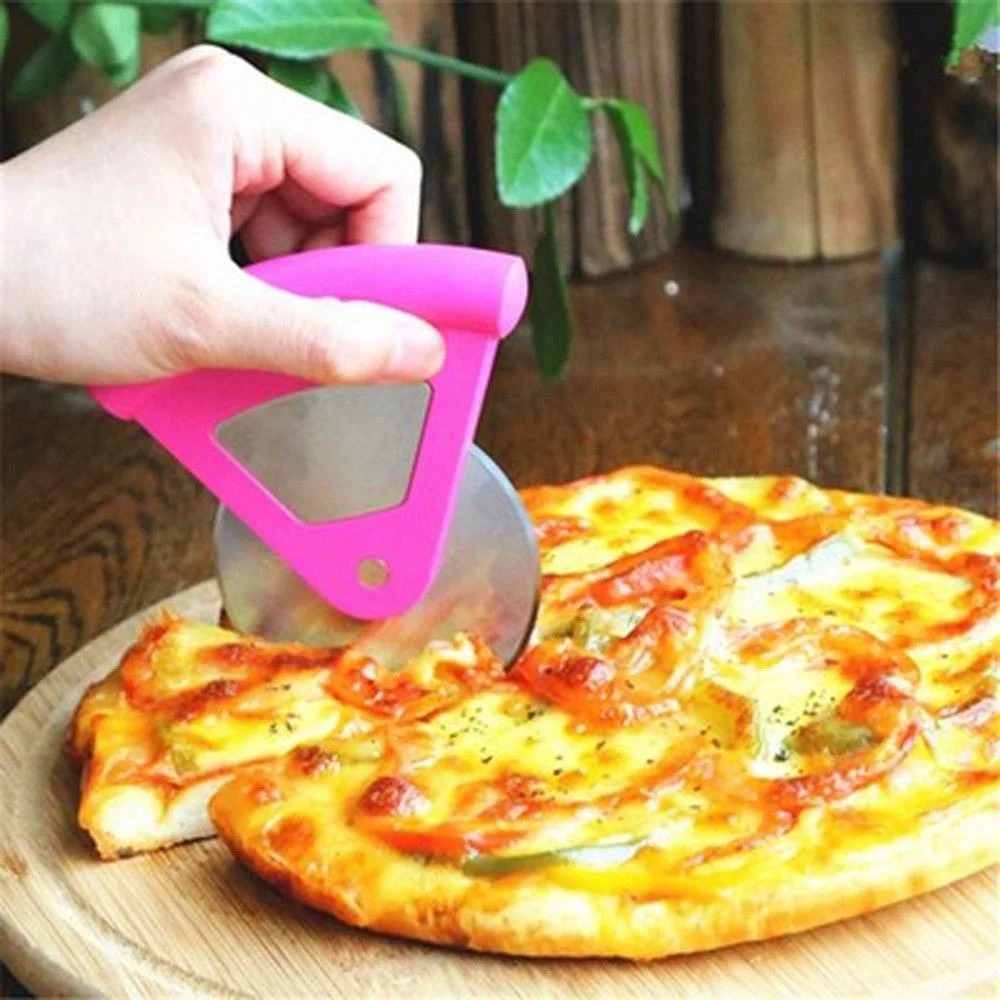1pc Mini Round Shape Pizza Cutter Wheels Pizza Knife Stainless Steel Dining Accessories Home Kitchen Slicer Baking Tools (4)