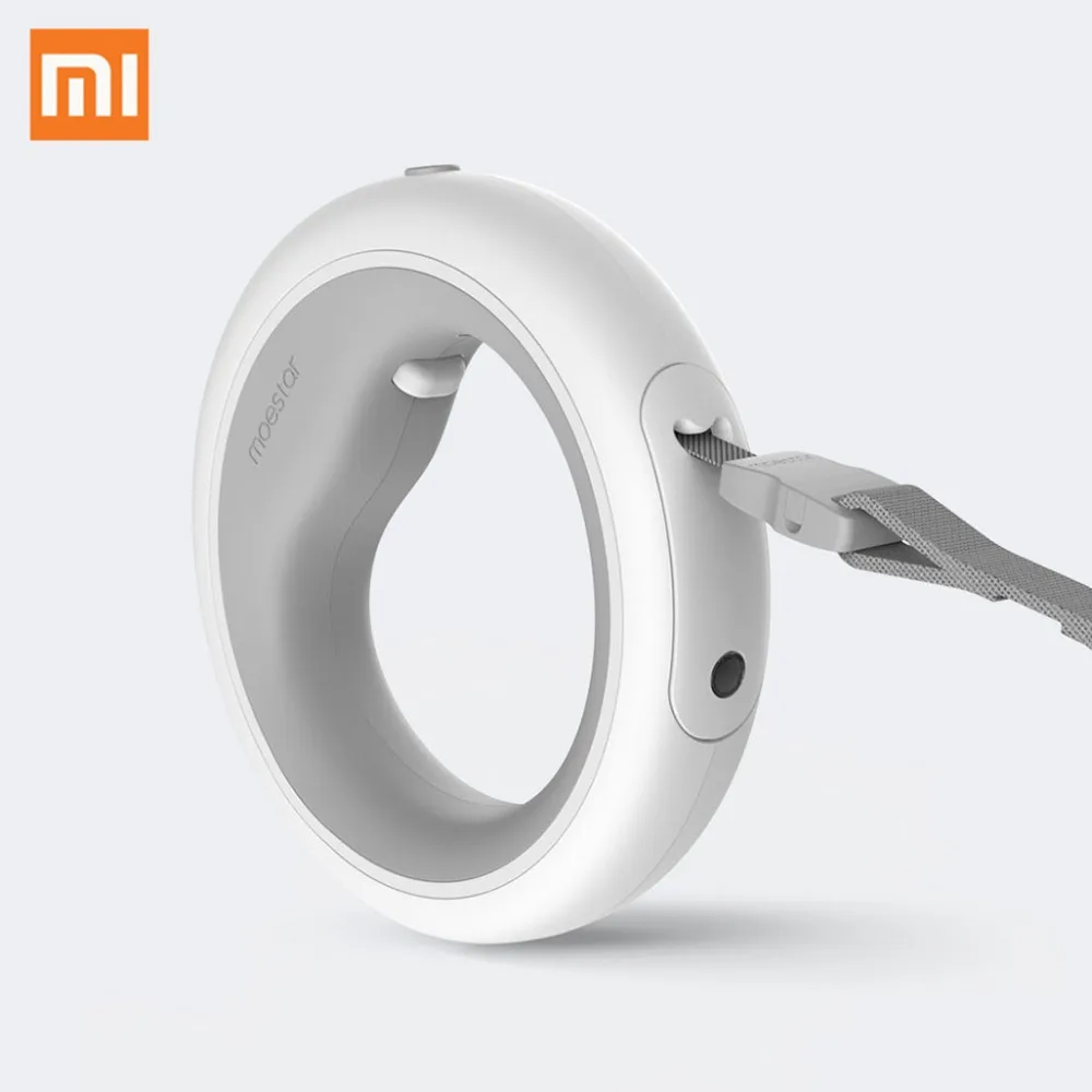 Xiaomi MOESTAR выдвижной поводковое кольцо для собак Led освещение гибкий ошейник для собаки щенка Тяговый канат длина ремня 2,6 м умный пульт дистанционного управления