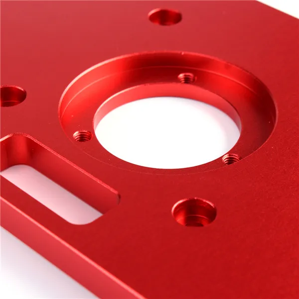 Multifunctional Red Aluminium Alloy Router Table Insert Plate For Woodworking Engraving Machine