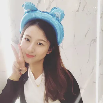 

50pcs/lots headband air balloons baby shower girl boy lovely gifts Wear hair balloon Happy birthday party decorations kids toys