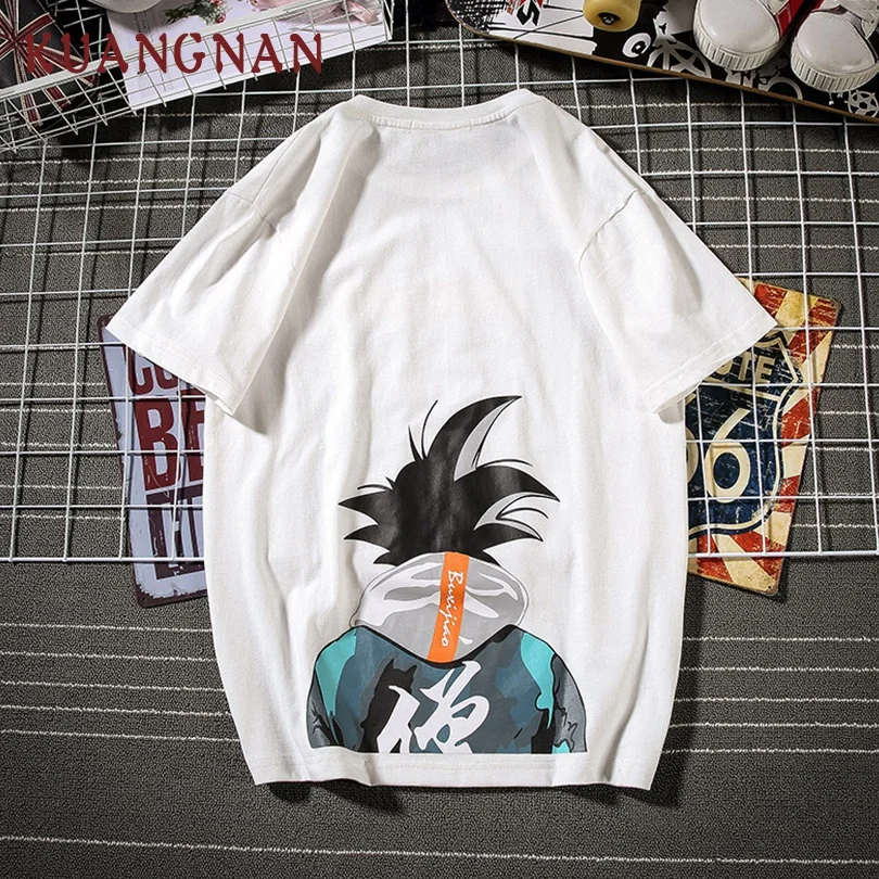 

KUANGNAN Dargon Ball T Shirt Men Harajuku Tshirt Men T-Shirt Men Summer Top T Shirts 5XL Hip Hop Streetwear 2019 New