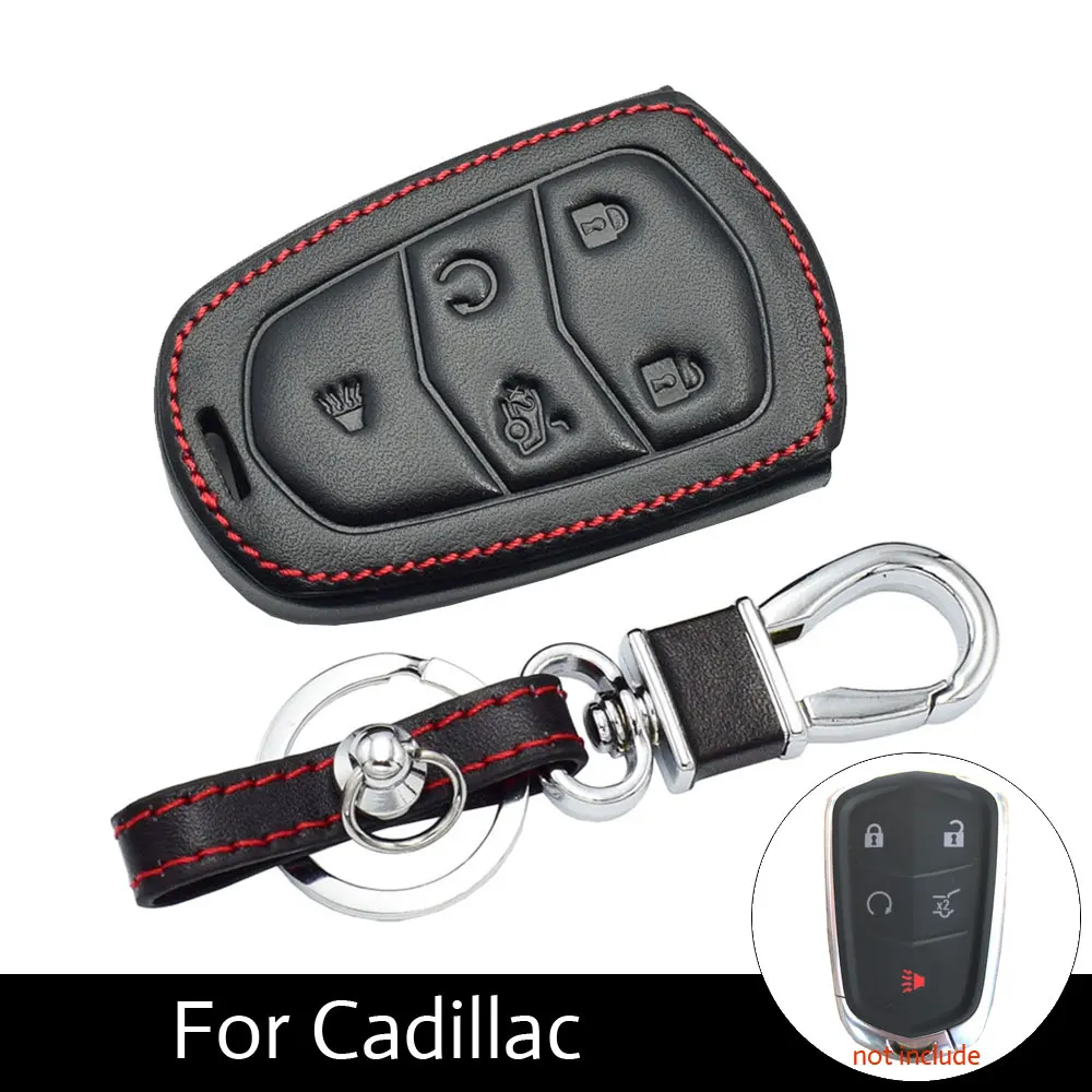 Buy ATOBABI 5 Buttons Genuine Leather Car Key Cases