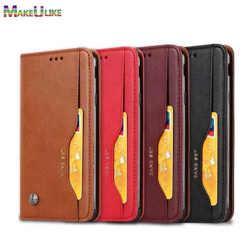 

MAKEULIKE Wallet Case For Xiaomi Mi 8 Lite Flip Cover 4 Card Slot PU Leather Phone Bag For Xiaomi Mi 8 Lite 8lite Case